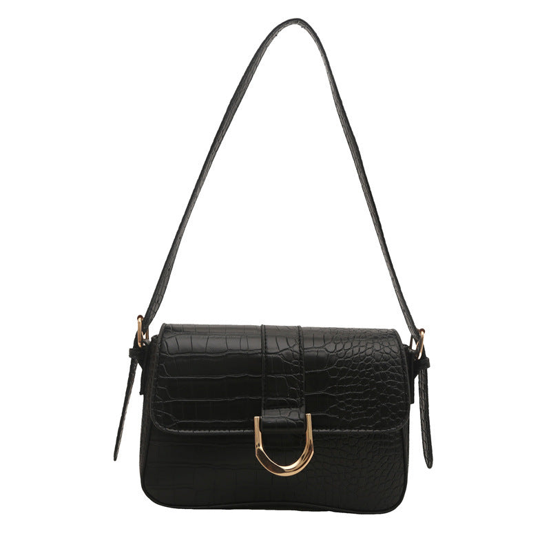 Advanced Texture Underarm Retro Style Fashionable Vachette Clasp Women's Shoulder Bag