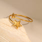 Heart-shaped Five-pointed Star Bracelet Does Not Fade Gold-plated Delicate Opening