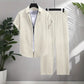 Fashion Jacquard Short-sleeved Shirt Trousers Suit