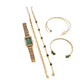 Wild Emerald Square Steel Watch Butterfly Bracelet 5pcsset Gift Set