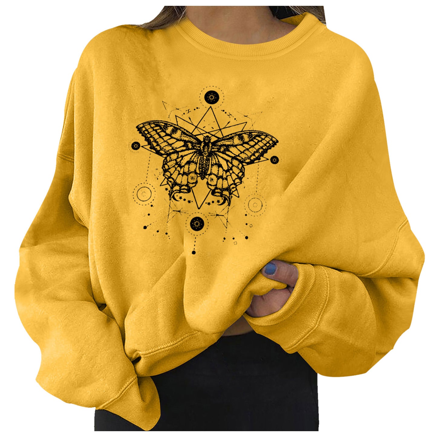 Ladies Simple Butterfly Series Loose Sweater