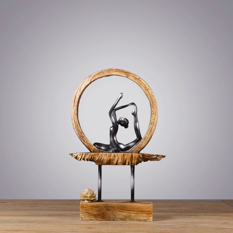 Creative Upscale Home Decorations Yoga Girl Resin Decorations