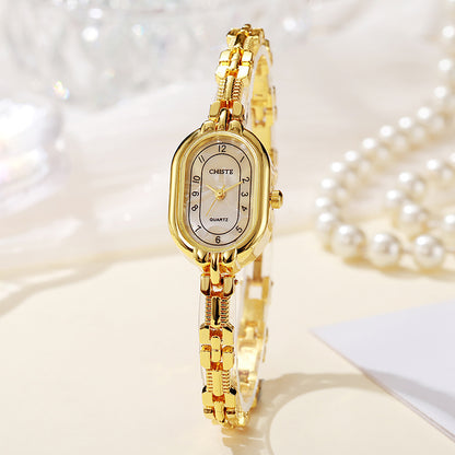Retro Oval Women's Fritillary Student Bracelet Watch