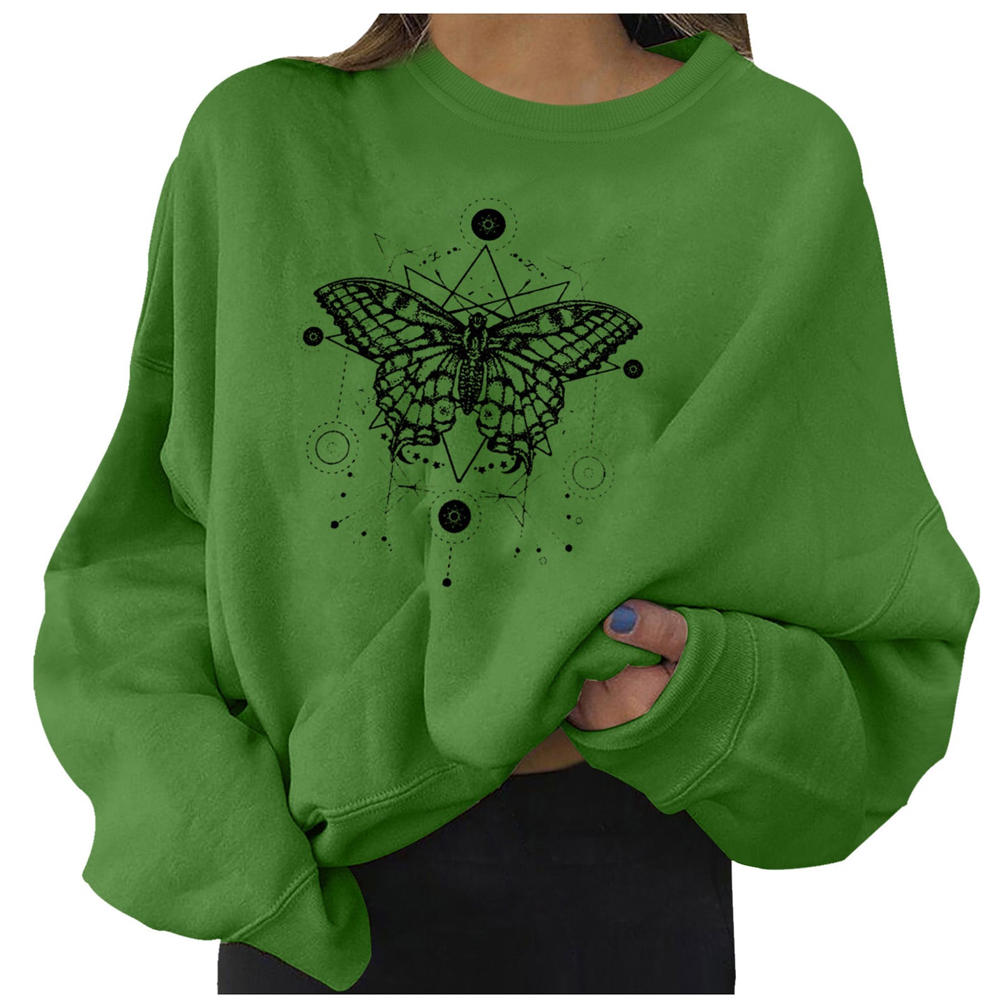 Ladies Simple Butterfly Series Loose Sweater