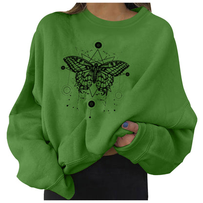 Ladies Simple Butterfly Series Loose Sweater