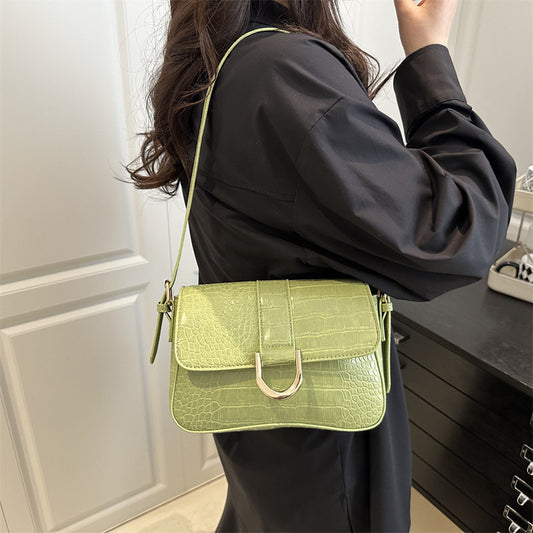 Advanced Texture Underarm Retro Style Fashionable Vachette Clasp Women's Shoulder Bag