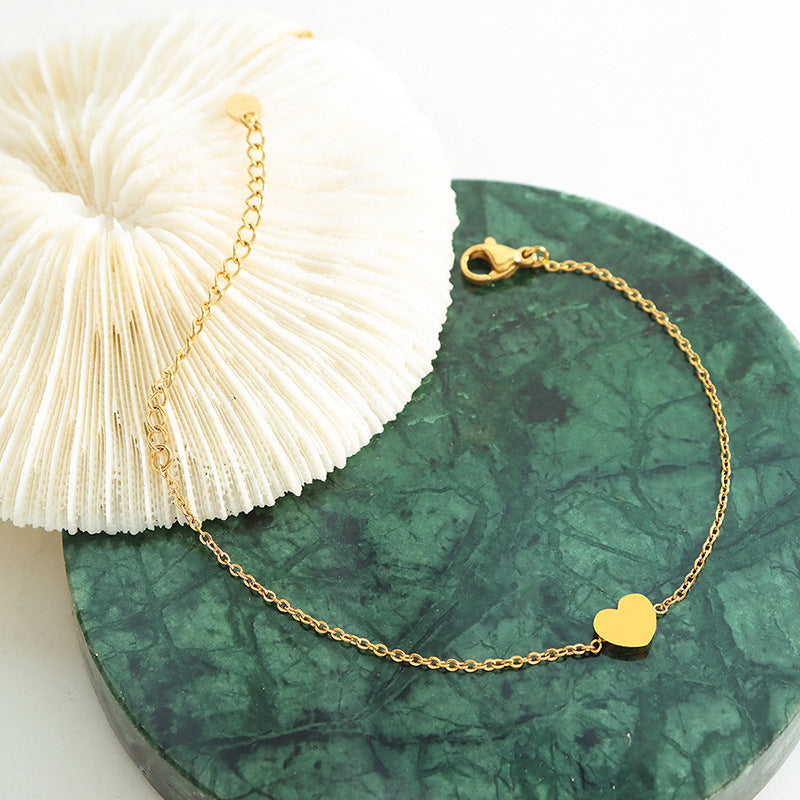 Fashion All-matching Heart Bracelet Women