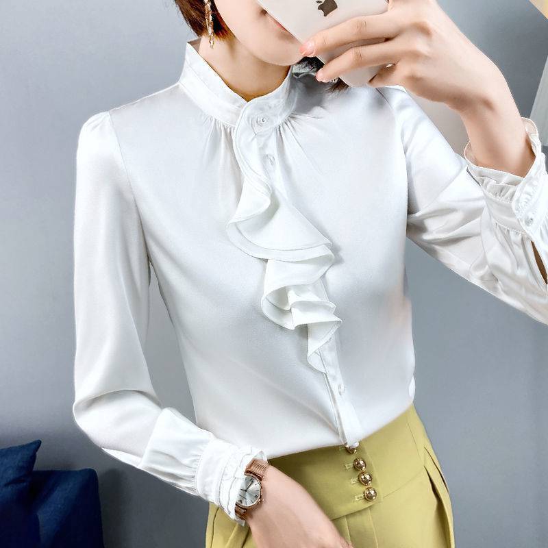 Satin Shirt Ladies New Fashion Bottoming Top