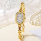 Retro Oval Women's Fritillary Student Bracelet Watch