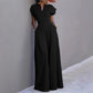 Graceful And Fashionable Solid Color High Waist Wide Leg Pants