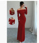 Women's  Off-shoulder Fashion Slim Temperament Sexy Sheath Dress