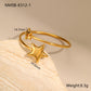 Heart-shaped Five-pointed Star Bracelet Does Not Fade Gold-plated Delicate Opening