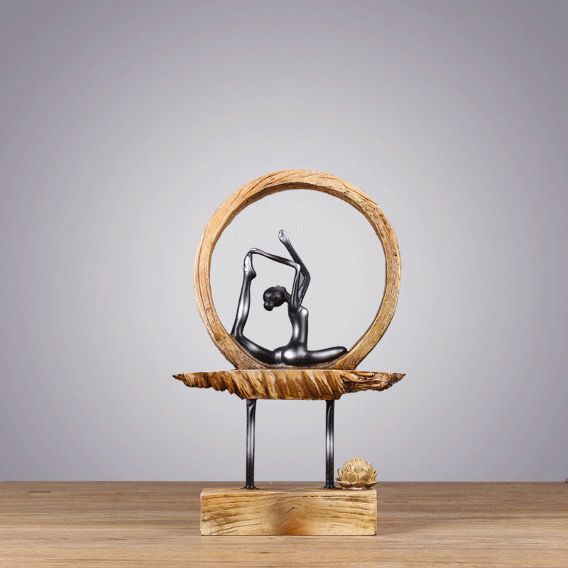 Creative Upscale Home Decorations Yoga Girl Resin Decorations