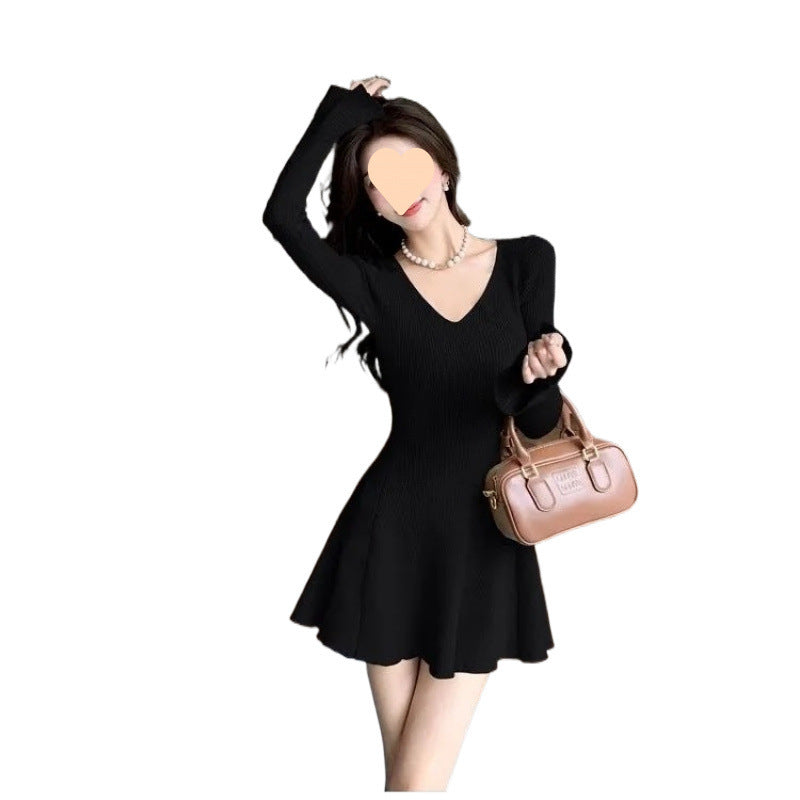 French Advanced Sense Temperament Long Sleeve Dress