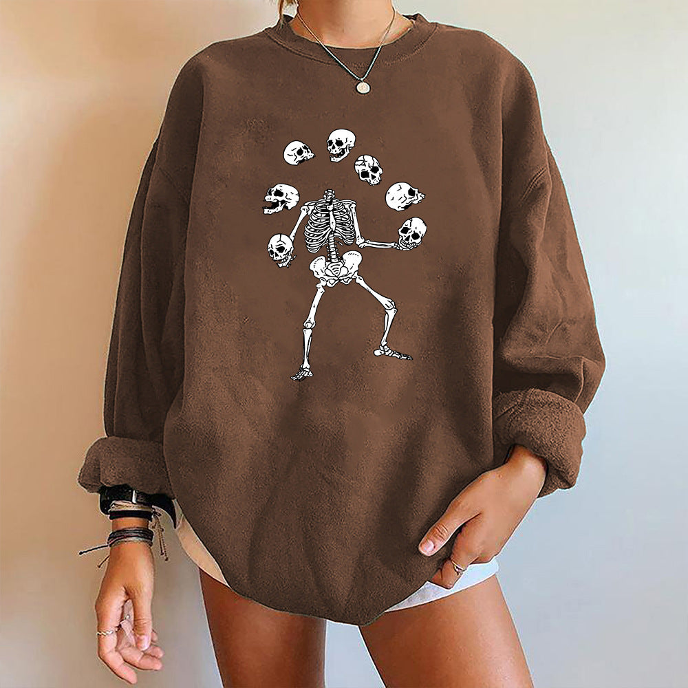 Women's Loose Casual Halloween Creative Printing Top