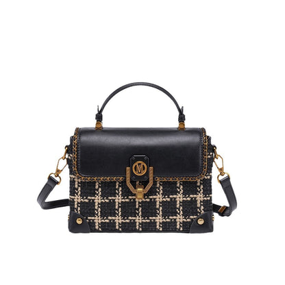 Houndstooth Portable Shoulder Crossbody Small Square Bag