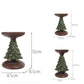 Resin Wooden Christmas Tree Candle Holder Base Figurine Christmas Decorations Candlestick Craft Home Living Room Decor