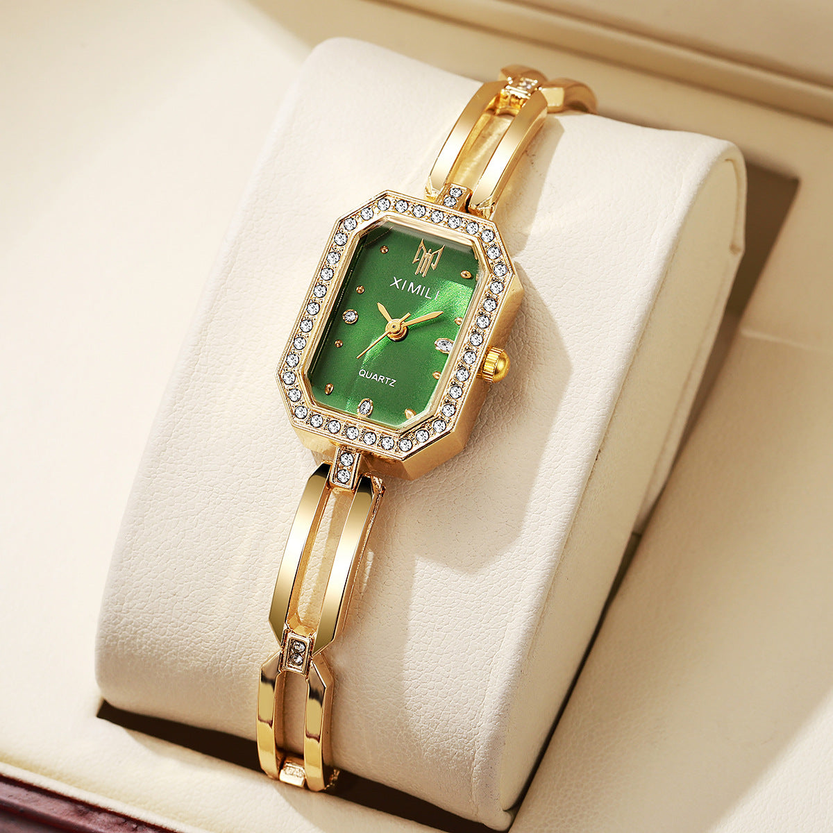 Women's Diamond Square Bracelet Watch