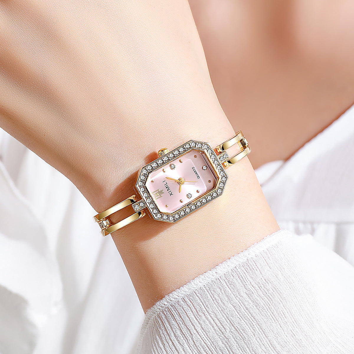 Women's Diamond Square Bracelet Watch