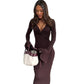 V-neck Elegant Ins Ruffle Sleeve Long Sleeve Summer Dress