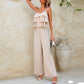Women's European And American Style Lotus Leaf Suspender Jumpsuit