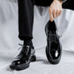 Mid-top British Patent Leather Shoes Big Toe All-match