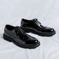 Mid-top British Patent Leather Shoes Big Toe All-match