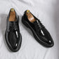 Glossy Pointed Business Leather Shoes Men's British Fashion