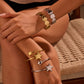 Heart-shaped Five-pointed Star Bracelet Does Not Fade Gold-plated Delicate Opening