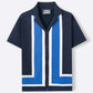 Men's Summer New Striped Contrast Color Knitwear Top