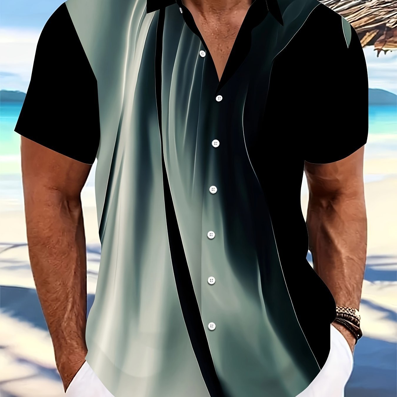 Men's T-shirt Color Series 3D Printed Short Sleeve